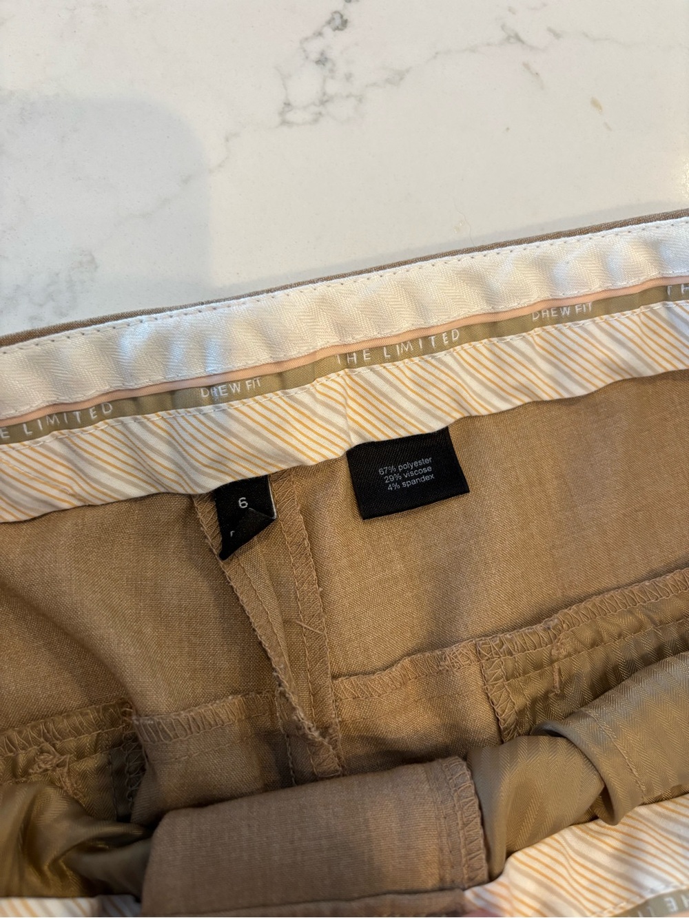 The Limited Cropped Wide-Leg Pants in Tan - Picture 5 of 6
